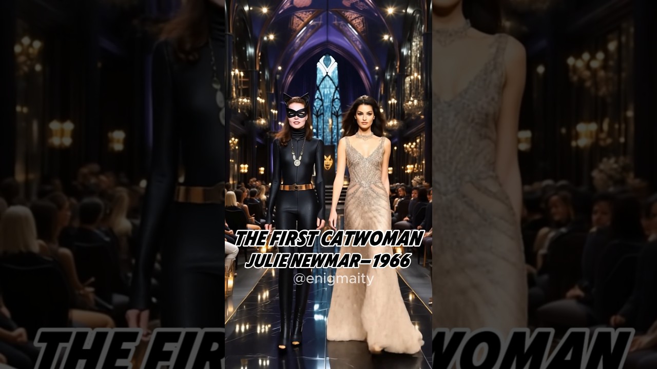 Catwoman Through the Years: From Newmar to Kravitz! 😼#batman #dcuniverse #superhero #aicosmic