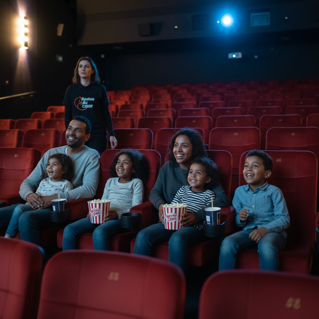 découvrez comment les restos du cœur offrent une première expérience magique au cinéma pour toute la famille, créant des moments inoubliables de partage et de joie.