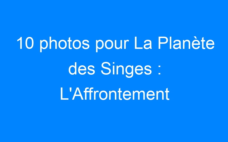You are currently viewing 10 photos pour La Planète des Singes : L'Affrontement