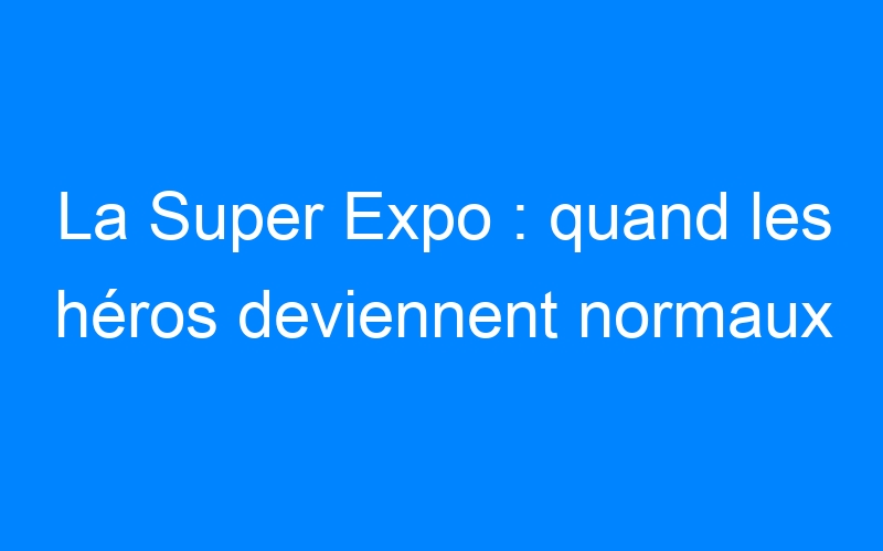 You are currently viewing La Super Expo : quand les héros deviennent normaux