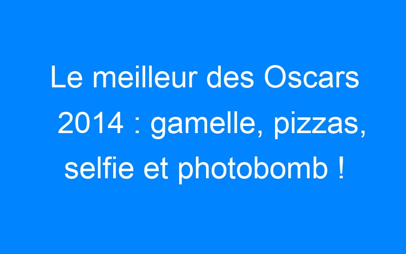 You are currently viewing Le meilleur des Oscars 2014 : gamelle, pizzas, selfie et photobomb !