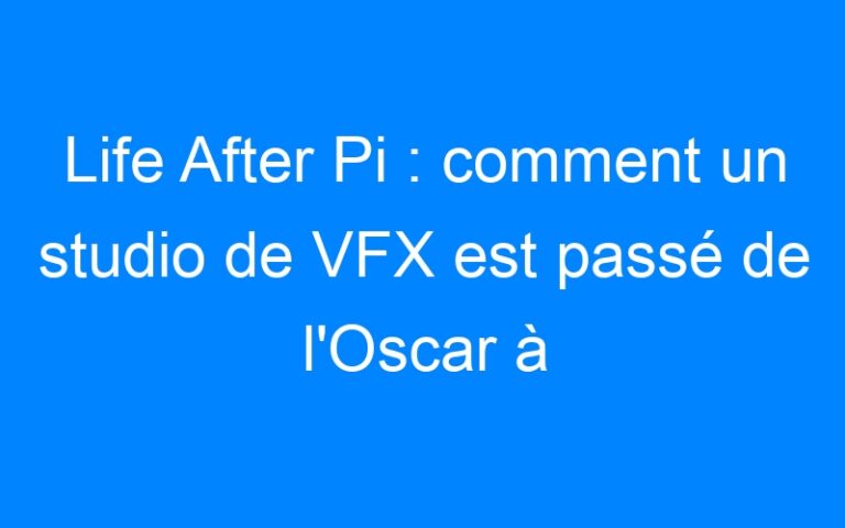 Life After Pi : comment un studio de VFX est passé de l'Oscar à la faillite