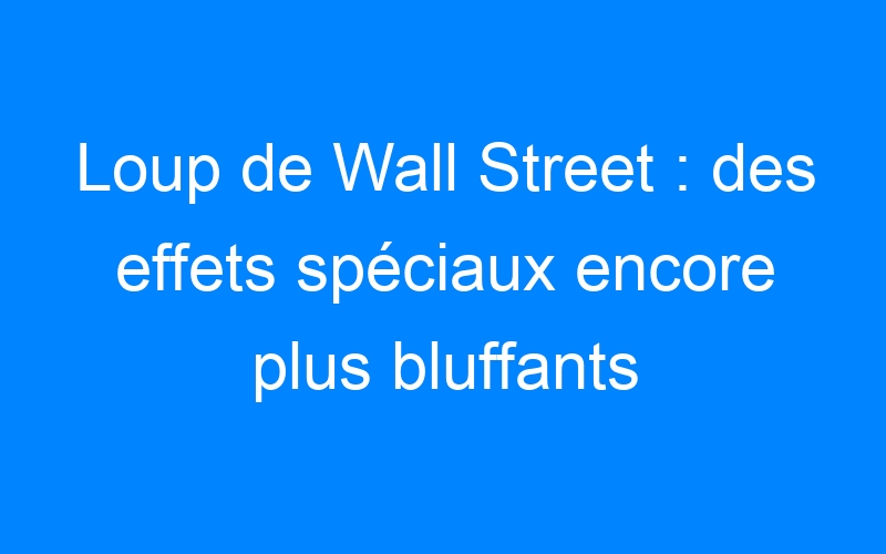 You are currently viewing Loup de Wall Street : des effets spéciaux encore plus bluffants