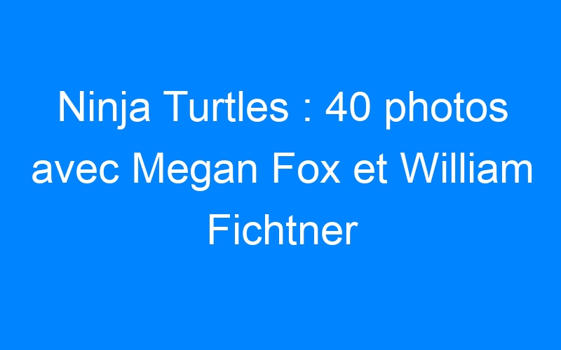 You are currently viewing Ninja Turtles : 40 photos avec Megan Fox et William Fichtner