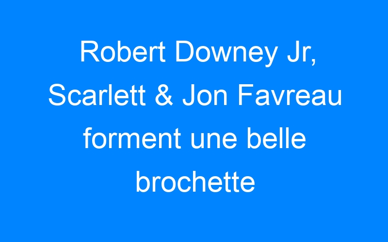 You are currently viewing Robert Downey Jr, Scarlett & Jon Favreau forment une belle brochette