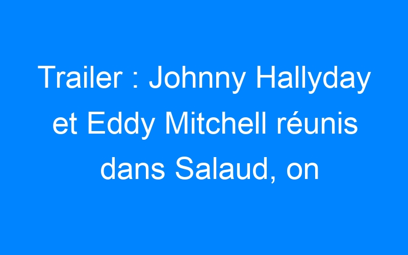 You are currently viewing Trailer : Johnny Hallyday et Eddy Mitchell réunis dans Salaud, on t'aime